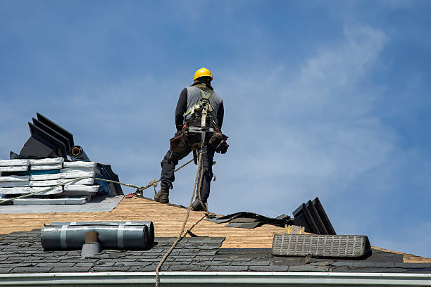 Professional Roofing technician working in Clayville, RI